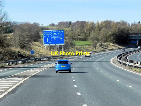 Photo 6"x4" Westbound M65 Motorway Church c2014