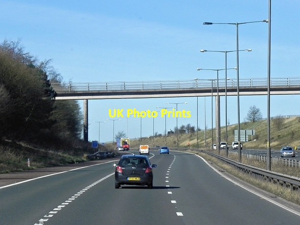 Photo 6"x4" Westbound M65, Footbridge at Rishton Golf Course Rishton c2014