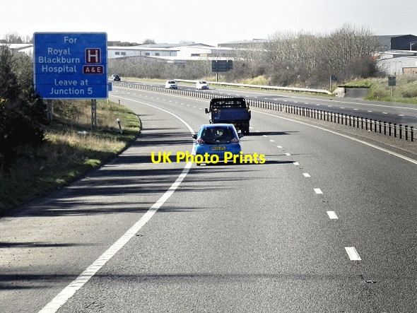 Photo 6"x4" Westbound M65 Motorway Oswaldtwistle c2014