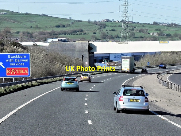 Photo 6"x4" Railway Bridge over Westbound M65 Darwen c2014