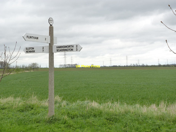 Photo 6"x4" Fingerpost, Flintham Lane, Sibthorpe Sibthorpe\/SK7645 c2014