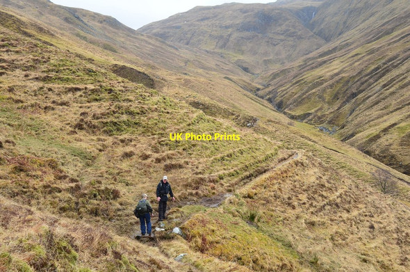 Photo 6"x4" Path to the Bealach na Sr\u00c3\u00b2ine Allt an Le\u00f2id Ghaineamhaich c2014