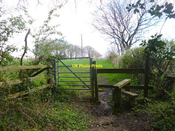 Photo 6"x4" Morden, gate & stile East Morden c2014