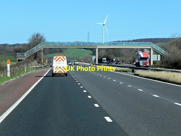 Photo 6"x4" Footbridge over the M6 at Cockshades Wood Galgate c2014