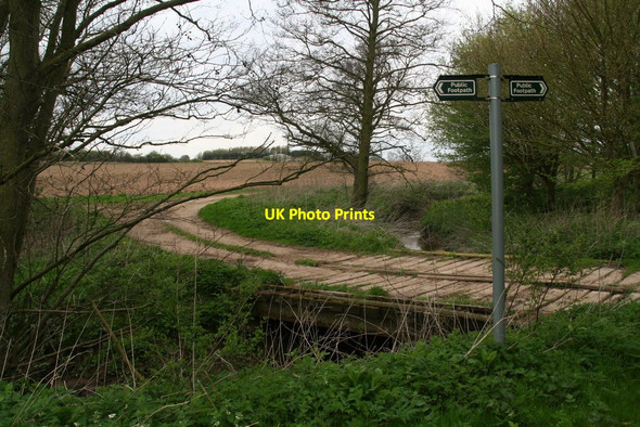 Photo 6"x4" Bridge and track over the River Lymn south of Bag Enderby Bag Enderby c2014