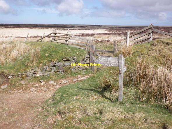 Photo 6"x4" Path junction, near Larkbarrow Larkbarrow c2014