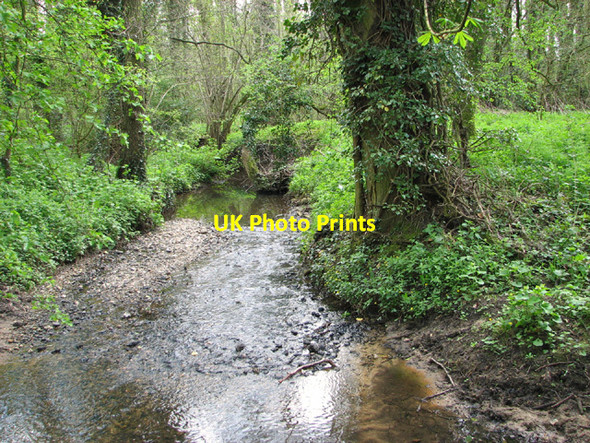Photo 6"x4" Stream beside the footpath Hawes' Green c2014