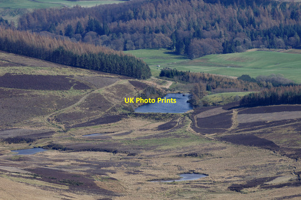 Photo 6"x4" Reservoir at Clash from the summit of Cat Law Ascreavie c2014