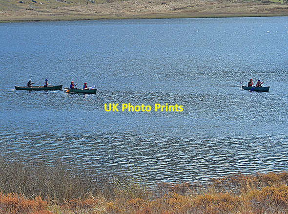 Photo 6"x4" Canoeists on Llynnau Mymbyr Capel Curig c2014