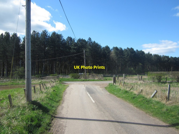 Photo 6"x4" Road junction near Redscar Bridge Kimmerston c2014