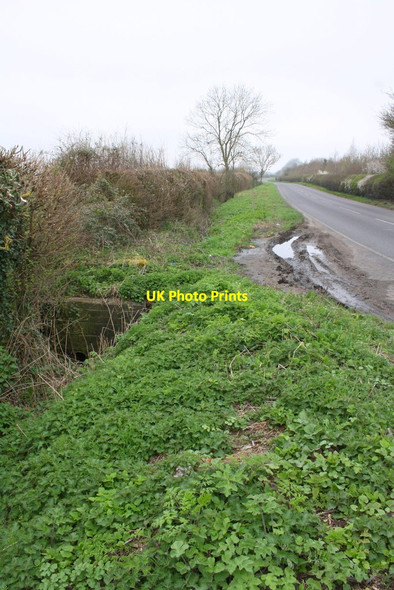 Photo 6"x4" Culverted ditch beside the B4015 Chislehampton c2014