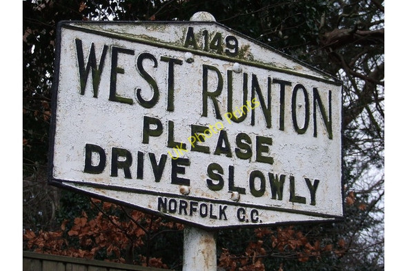 Photo 6"x4" West Runton sign Sheringham c2008