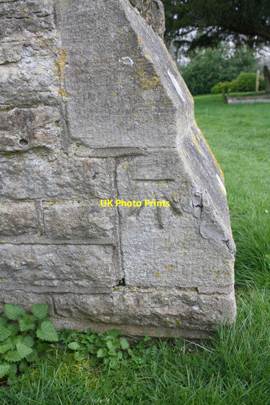 Photo 6"x4" Benchmark on buttress of All Saints Church Nuneham Courtenay c2014