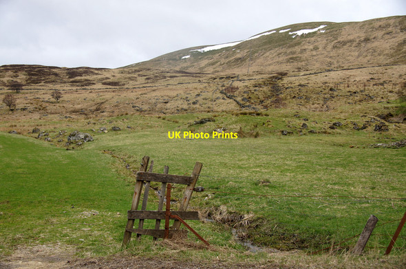 Photo 6"x4" Slopes of Meall Uaine from Wester Binzean, Spittal of Glenshee Easter Binzean c2014