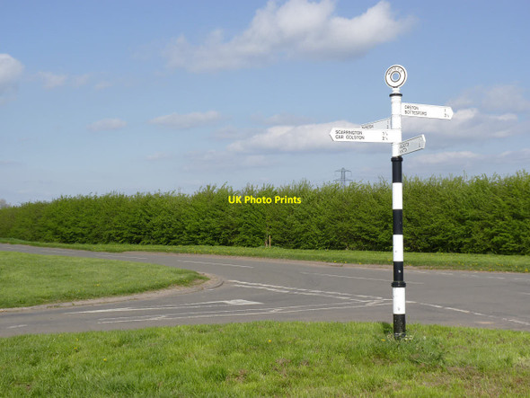 Photo 6"x4" Fingerpost on Speller Hill Aslockton c2014