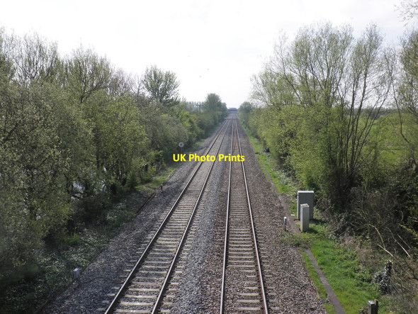 Photo 6"x4" Looking south from Edithmead Bridge Burnham-on-Sea c2014