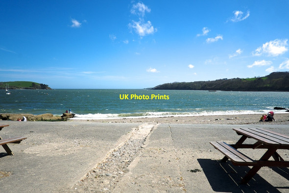 Photo 6"x4" Trebah Garden Beach at  Polgwidden Cove Helford Passage c2014