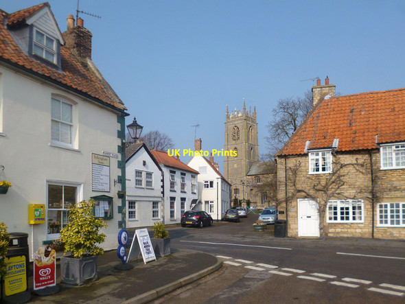 Photo 6"x4" Church and Corner Shop, Folkingham Folkingham c2014