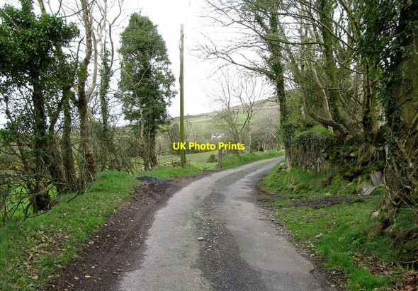 Photo 6"x4" View eastwards along Mountain Road Camlough c2014