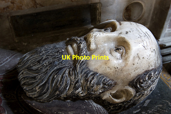 Photo 6"x4" St Leonard's church, Tortworth: Throckmorton monument (detail 2) Tortworth c2014