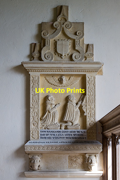 Photo 6"x4" St John the Baptist's church, Great Rissington: Barnard monument Great Rissington c2014