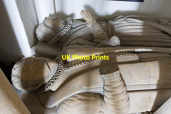 Photo 6"x4" St Faith's church, Farmcote: Stratford monument (detail) Farmcote\/SP0628 c2014