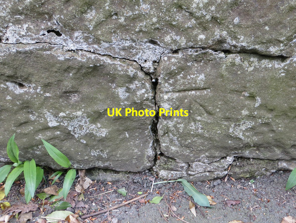 Photo 6"x4" Bench mark on Sontley Road Wrexham\/Wrecsam c2014