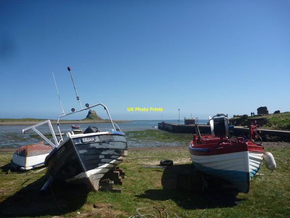 Photo 6"x4" Coastal Northumberland : Inshore Boats At Lindisfarne Harbour Holy Island\/NU1241 c2014