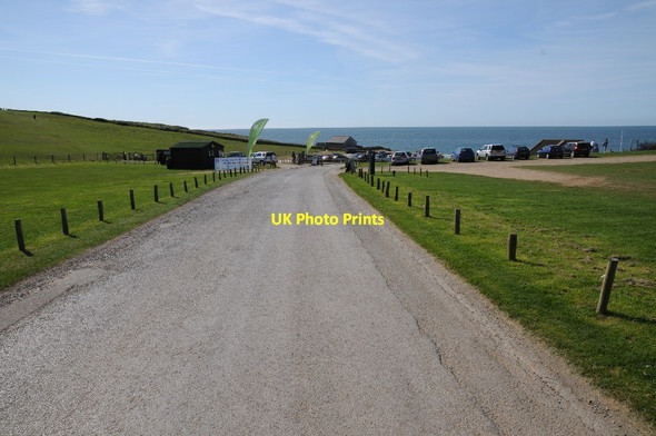 Photo 6"x4" Road approaching Hive Beach Burton Bradstock c2014