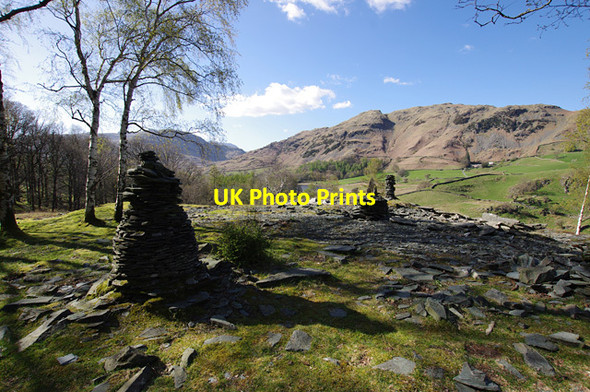 Photo 6"x4" Cairns at Cathedral Quarry Little Langdale c2014