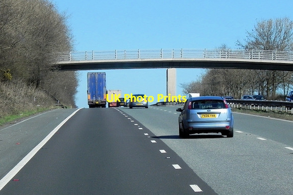 Photo 6"x4" Footbridge over the M6 near Nether Kellet Bolton Town End c2014
