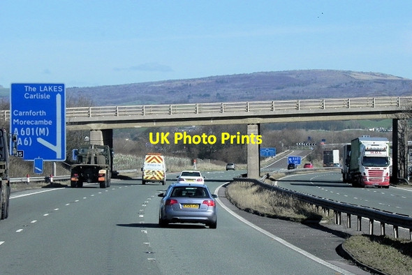 Photo 6"x4" Northbound M6, Kellet Road Bridge, Carnforth Carnforth c2014