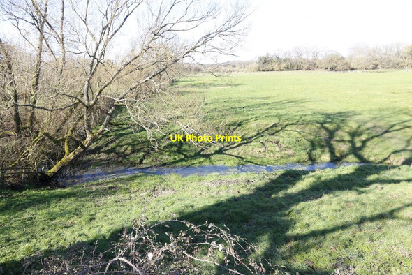 Photo 6"x4" Ditch by the wall Mortimer West End c2014