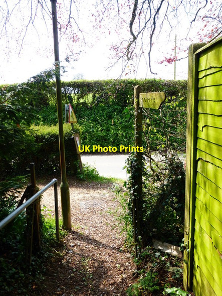 Photo 6"x4" Footpath reaches Church Lane Cliddesden c2014