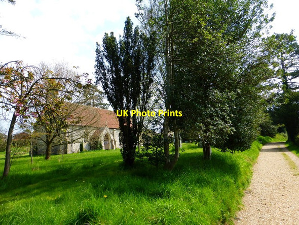 Photo 6"x4" Pathway to Cliddesden church Cliddesden c2014