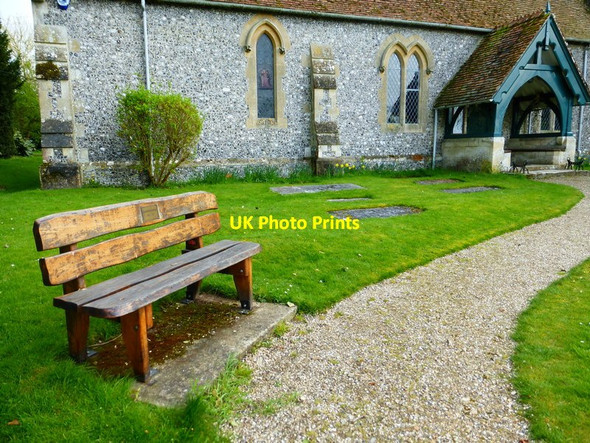 Photo 6"x4" Seat by church in Weston Patrick Weston Patrick c2014