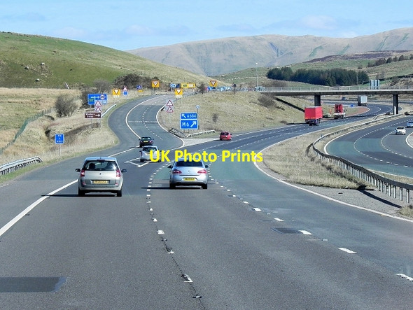 Photo 6"x4" Northbound M6 at Junction 37 High Oaks\/SD6291 c2014