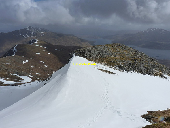 Photo 6"x4" 1010m on Sg\u00c3\u00b9rr a' Mhaoraich Kinloch Hourn c2014