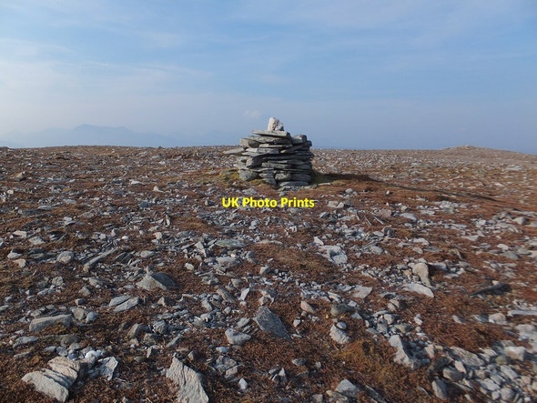 Photo 6"x4" Cairn on ridge to north east of the summit of Carn Breac Carn Breac\/NH0453 c2014