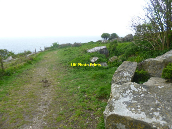 Photo 6"x4" Seacombe, quarry waste Worth Matravers c2014