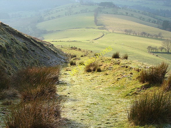 Photo 6"x4" Descending from Mynydd y Cemais towards Talyrnau Farm Cwm-Llinau c2008