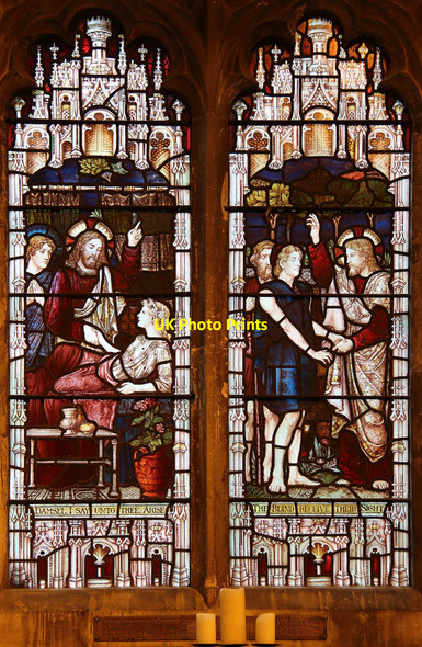 Photo 6"x4" St Andrew, Rochford - Stained glass window Rochford\/TQ8790 c2014 P1