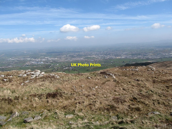 Photo 6"x4" View east across the summit plateau of Camlough Mountain Camlough c2014