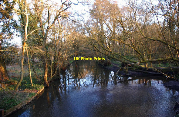Photo 6"x4" River Blythe looking south southeast, Brueton Park, Solihull Solihull c2014