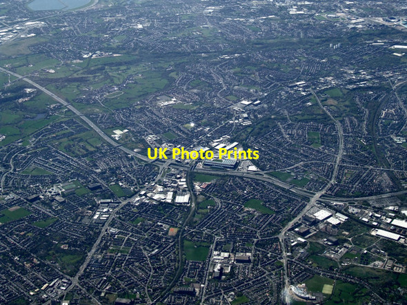 Photo 6"x4" Manchester from the air Failsworth c2014