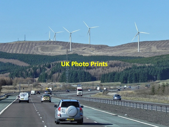 Photo 6"x4" A74(M) Clyde Wind Farm March\/NS9914 c2014