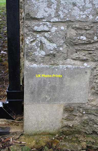 Photo 6"x4" Benchmark on St Lawrence's Church Baldon Row c2014