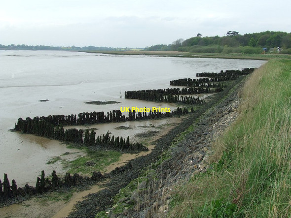 Photo 6"x4" Old River Bank Defences Ramsholt c2014