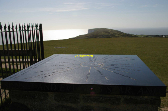 Photo 6"x4" View west from Tennyson Monument, Tennyson Down Totland c2014