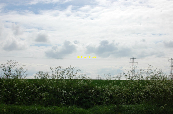 Photo 6"x4" Field and pylons south of Rawreth Lane Rayleigh c2014
